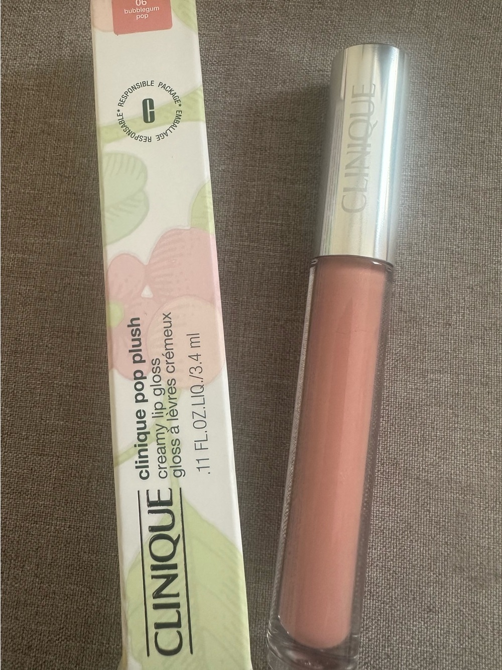 Clinique Pop Plush Creamy Lip Gloss — Bubblegum Pop Pink